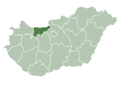 Poloha župy Komárňansko-ostrihomská župa v Maďarsku (klikacia mapa)