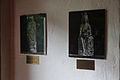 English: Haslum church, Bærum, Norway. Pictures of two statues now in Universitetets Oldsaksamling)