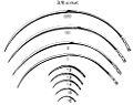 Хірургічні голки з 3/8 кола, різний розмір.