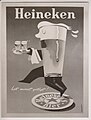 Heineken poster, vroege versie gesigneerd r.o.