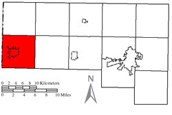 Location of Hicksville Township in Defiance County