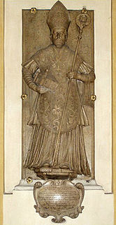 Deckplatte des Grabes des hl. Adalbero in der Stiftskirche des Stiftes Lambach