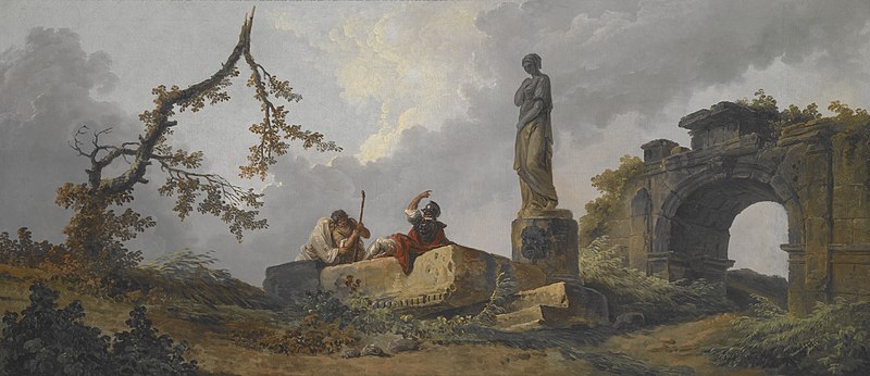 File:Hubert Robert - The Statue - 2015.31 - Indianapolis Museum of Art.jpg