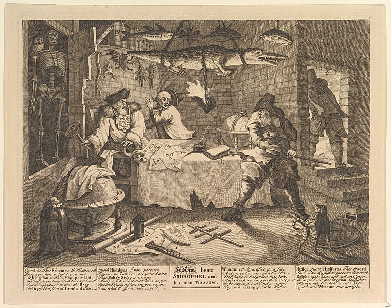 File:Hudibras beats Sidrophel and his man Whacum (Twelve Large Illustrations for Samuel Butler's Hudibras, Plate 8) MET DP826953.jpg