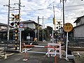 高屋敷田铁路道口（2018年1月）