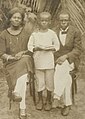 Isaac Moumé Etia, son épouse la Princesse Christine et leur fils cadet, Abel Moumé Etia.jpg