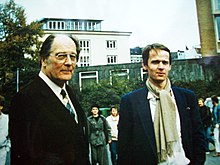 Kross and German translator Cornelius Hasselblatt in Hamburg, October 1985