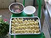 Freshly made wontons in a small restaurant in Jianshui Wholesale Farm Market. A big bowl of wonton soup sells for ¥10 there (2016).