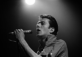 Strummer performing with the Clash in 1980