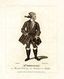 John Henry Johnstone as Murdock Delany in The Irishman in London, 1797 engraving