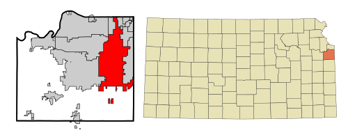 Location within Johnson County and Kansas