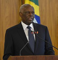 Jose Eduardo dos Santos who won and became the President of Angola in the elections Jose Eduardo dos Santos-16062014-edit.jpg