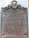 Jose P. Laurel historical marker in Wack Wack, Mandaluyong (cropped).jpg