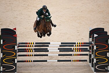 Kamal Bahamdan & Noblesse Des Tess competing in the 2013 Longines Global Champions Tour Kamal Bahamdan & Noblesse Des Tess - 2013 Longines Global Champions Tour.jpg