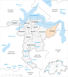 Emmetten – mapa