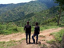 Kasese hills in Uganda