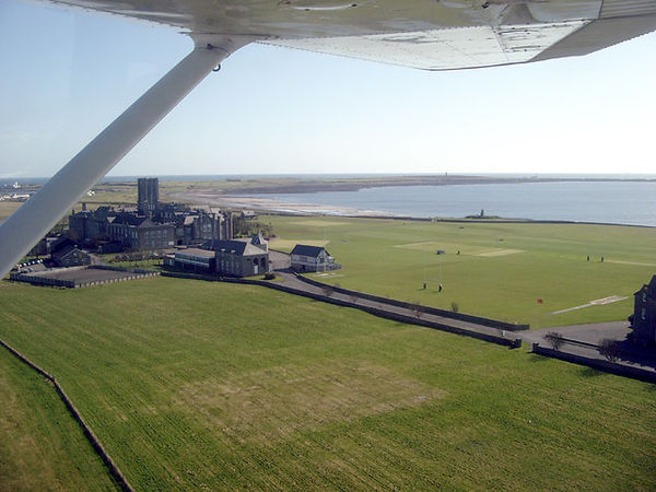 The college seen from the air.
