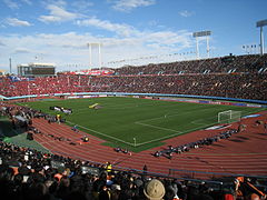 Vista de um estádio