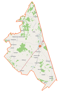 Mapa lokalizacyjna gminy Kuźnica