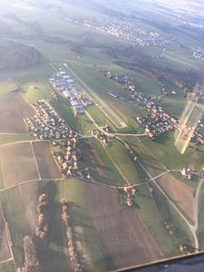 The Ecuvillens airport from above