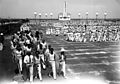 Leaving the stadium at the end of the opening ceremony, 1935 Maccabiah Games (97).jpg