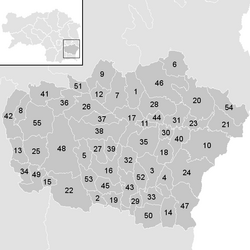 Poloha obce Feldbach (okres) v okrese Feldbach (klikacia mapa)