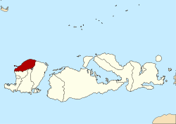 北龙目县在西努沙登加拉省的位置
