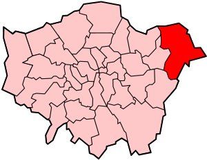 London Borough of Havering no mapa