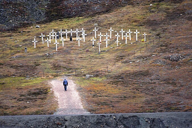 Mine No 1 cemetery (1920), Longyearbyen, Svalbard.