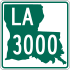 Louisiana Highway 3000 marker