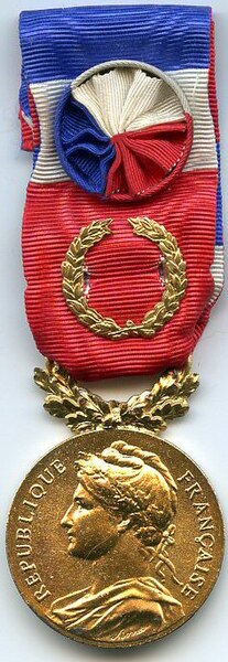 File:Médaille d'or d'honneur du travai haut niveaul.jpg