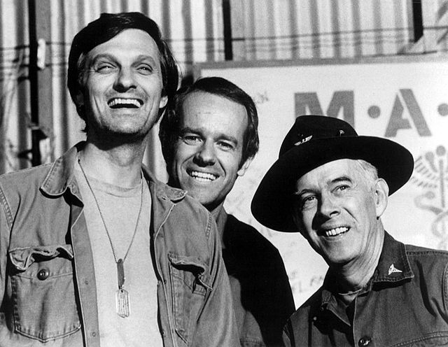 As Colonel Potter in M*A*S*H with Alan Alda and Mike Farrell