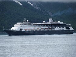 The Zaandam off Glacier Bay, Alaska