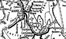 A map of the Manila Railroad Company's local train network. Manila Railroad Network in Manila and Southern Luzon.png