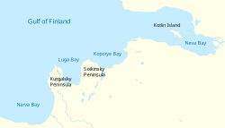 Carte du golfe de Finlande.