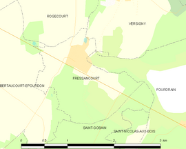 Mapa obce Fressancourt