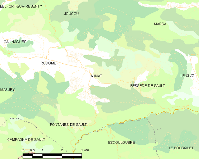 Aunat - Localizazion