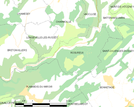 Mapa obce Rosureux