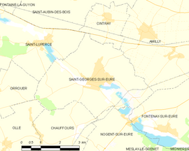 Mapa obce Saint-Georges-sur-Eure