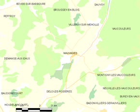 Poziția localității Mauvages