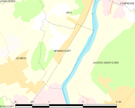 Mapa obce Armancourt