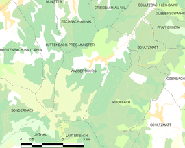 Mapa obce Wasserbourg
