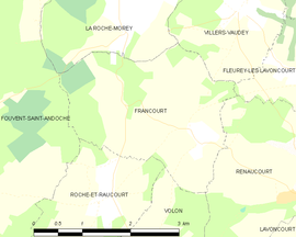 Mapa obce Francourt