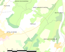 Mapa obce Fréville