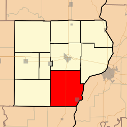 Karte, die Denison Township, Lawrence County, Illinois.svg hervorhebt