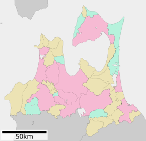 十和田市現代美術館の位置（青森県内）