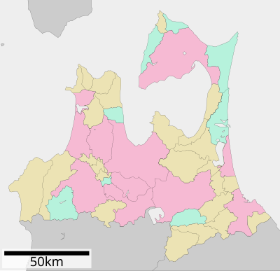 北海道・北東北の縄文遺跡群の位置（青森県内）