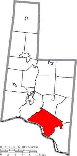 Расположение Union Township в округе Браун