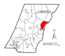 Locatie van Gallitzin Township