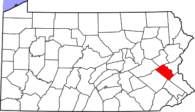 Map of Pennsylvania highlighting Lehigh County.svg